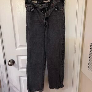 Levi's Womens Premium Ribcage Straight Ankle Jeans